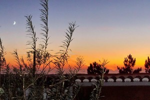 25 CASA PAVÃO - Sunset panorama seen from the conservatory and from inside the house